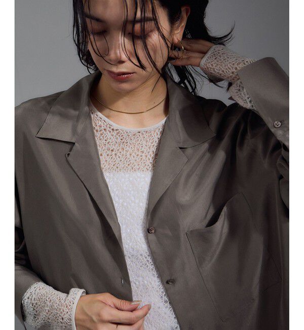 SALON adam et rope'「[25AW]GENTLE SILK オープンカラーシャツ / セットアップ対応・洗える」|シャツ・ブラウス|