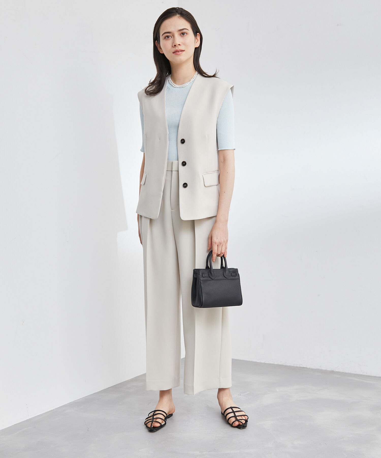 ROPE「ナローストラップフラットサンダル」|サンダル|