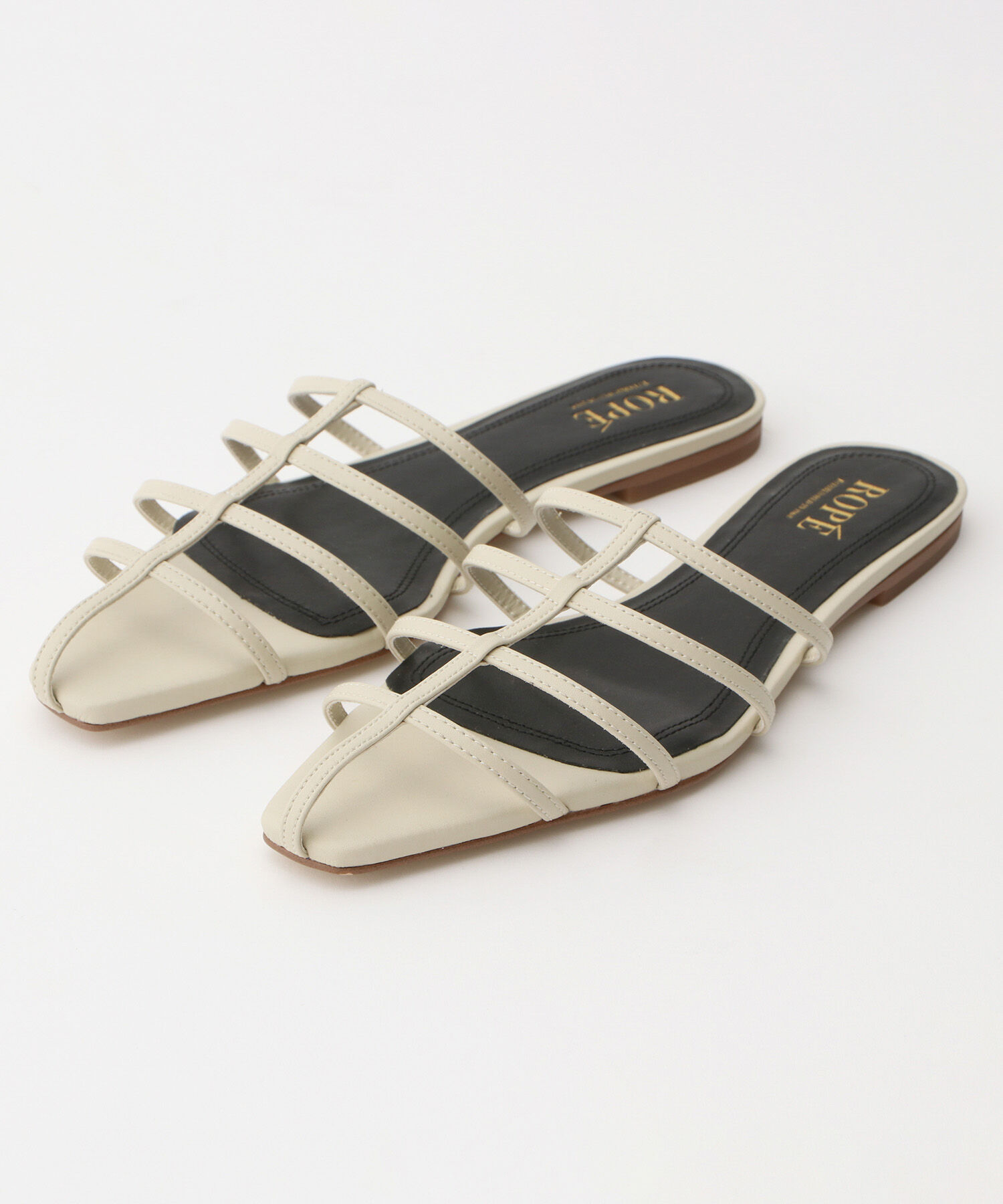 ROPE「ナローストラップフラットサンダル」|サンダル|