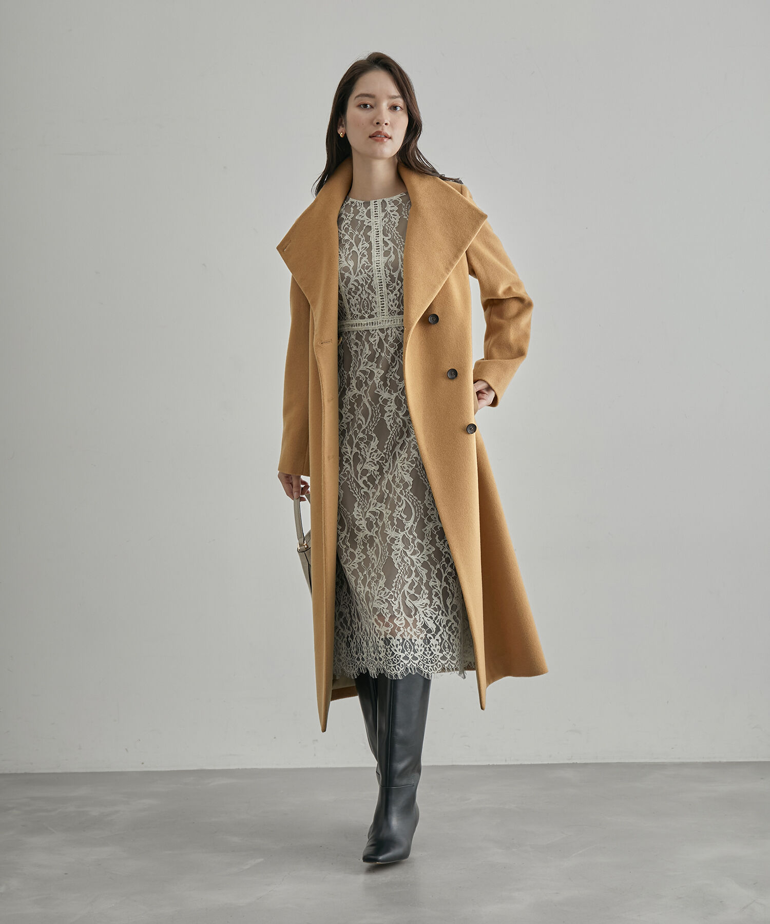 ROPE「2WAYプレミアムカシミヤロングコート」|チェスターコート|