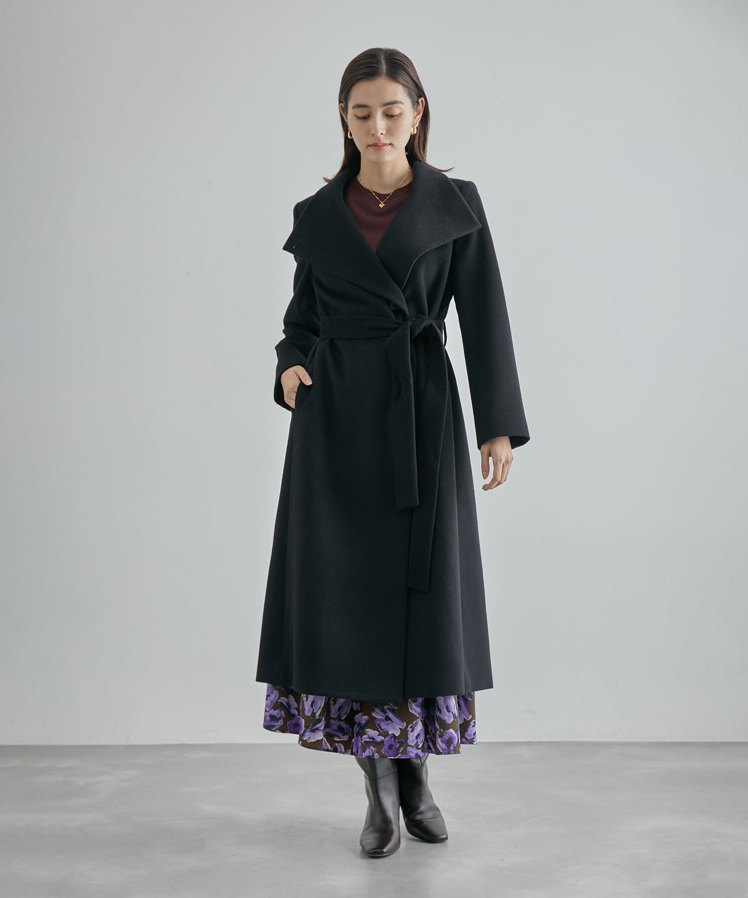 ROPE「2WAYプレミアムカシミヤロングコート」|チェスターコート|