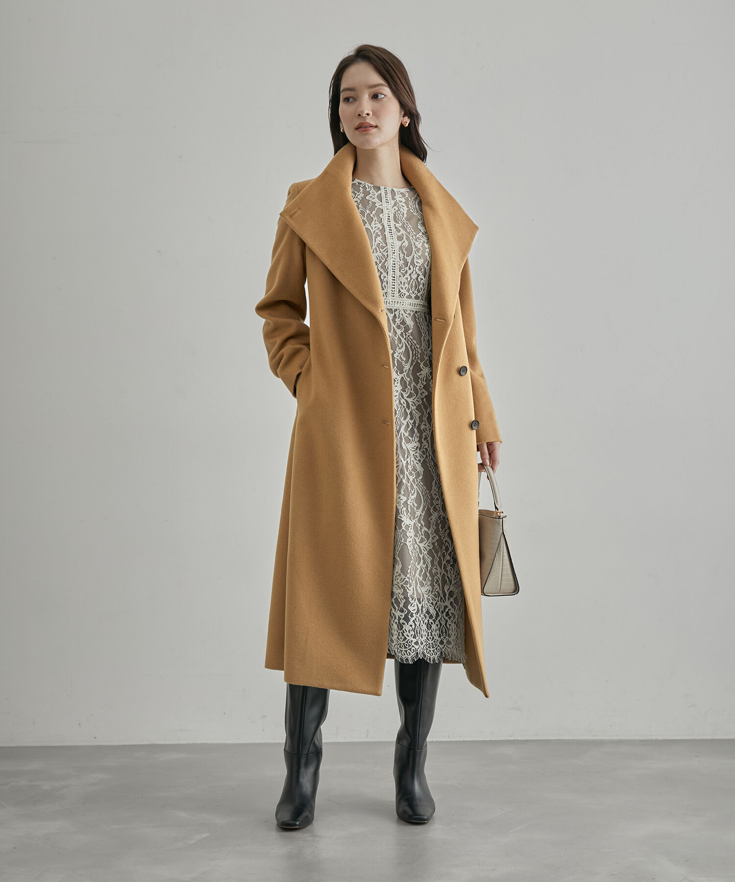 ROPE「2WAYプレミアムカシミヤロングコート」|チェスターコート|