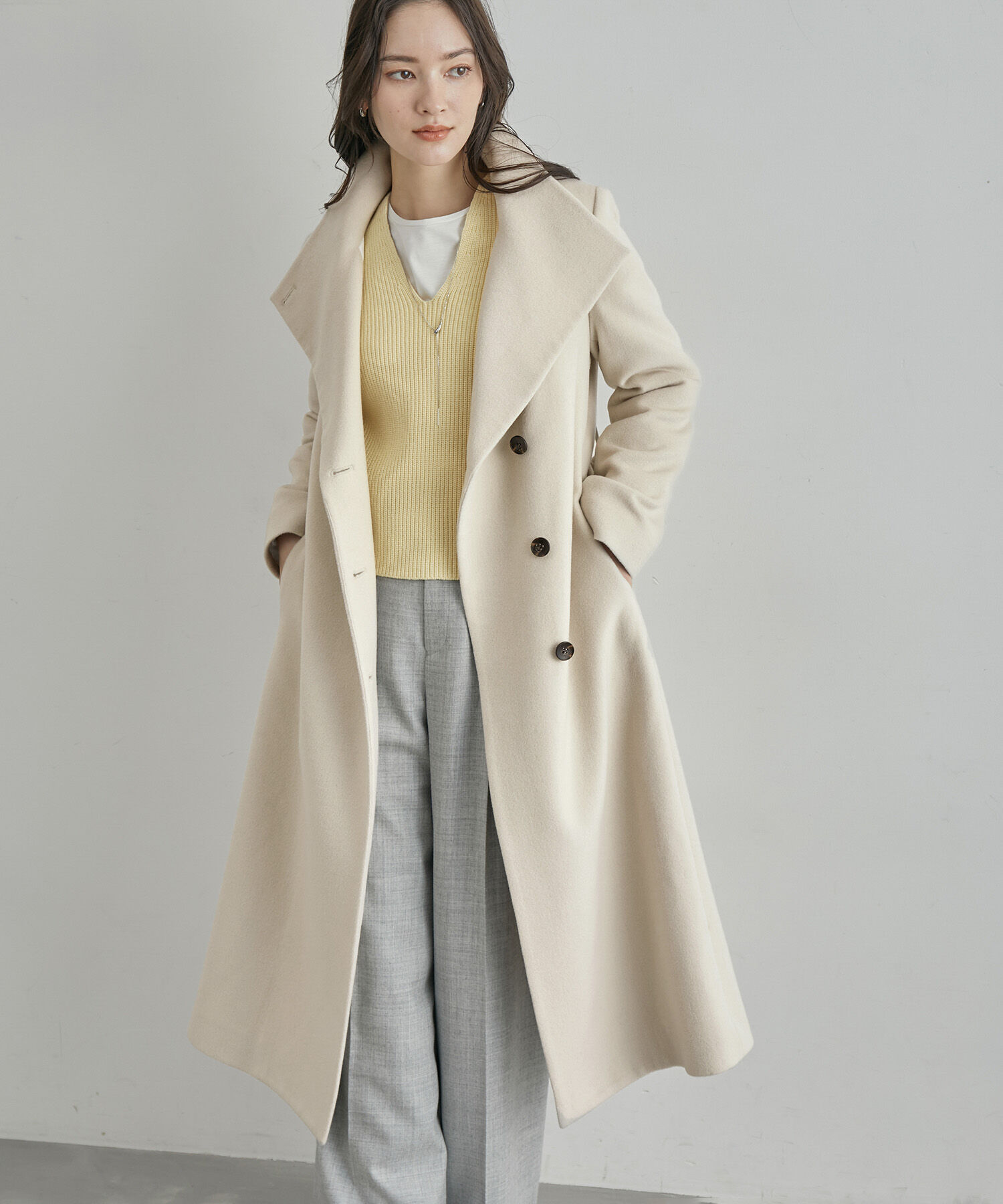 ROPE「2WAYプレミアムカシミヤロングコート」|チェスターコート|キナリ(16)