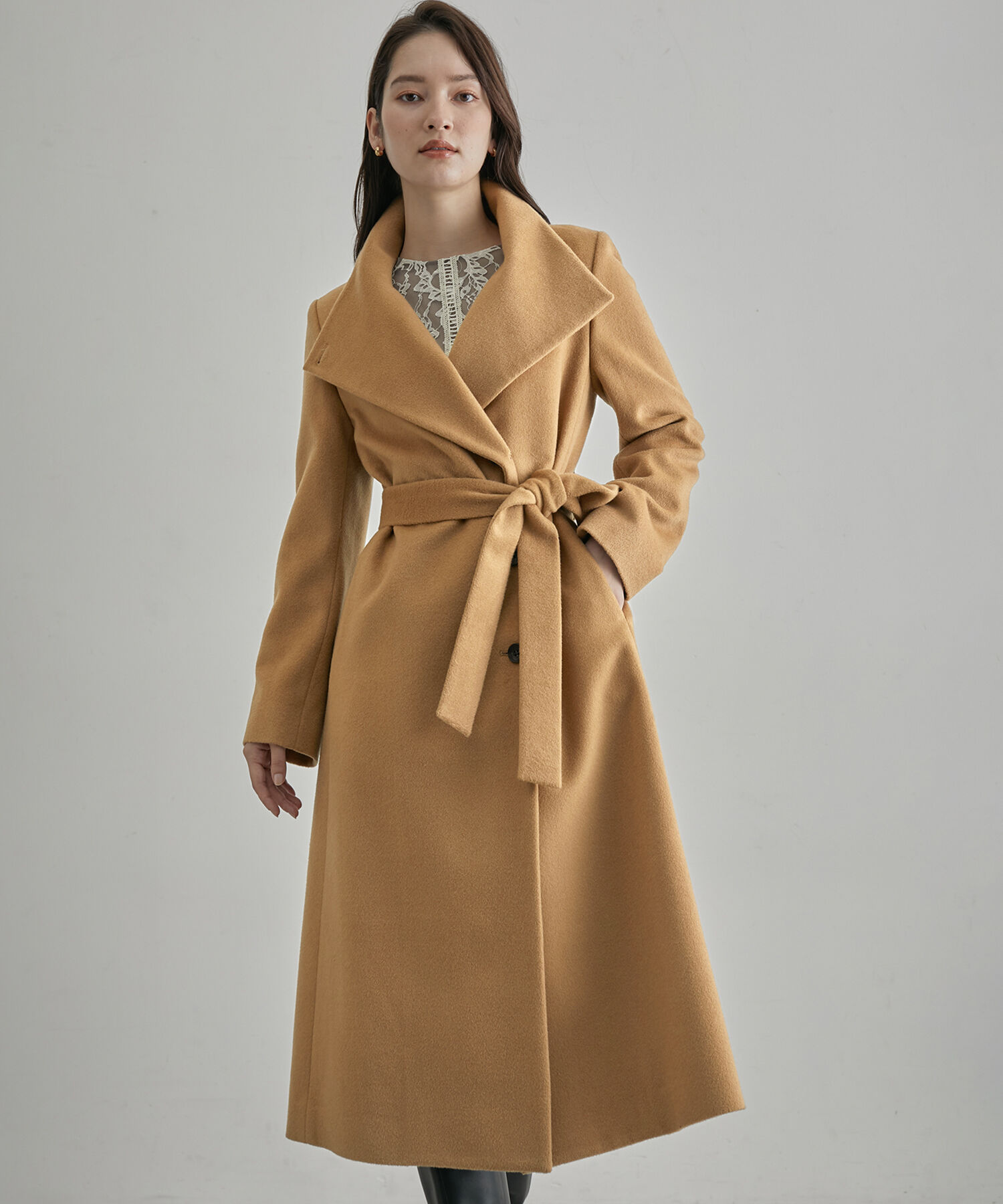 ROPE「2WAYプレミアムカシミヤロングコート」|チェスターコート|ベージュ(27)