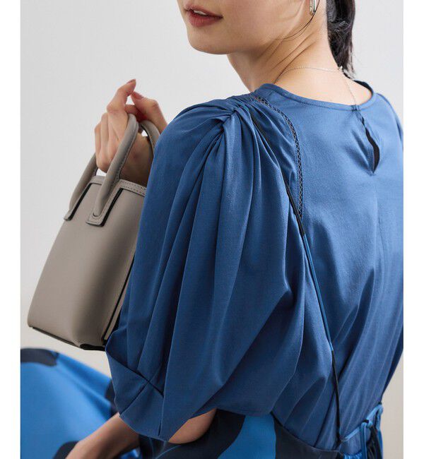 ROPE「【洗える】クリア天竺ボリュームスリーブプルオーバー【お仕事・通勤対応】」|Tシャツ・カットソー|