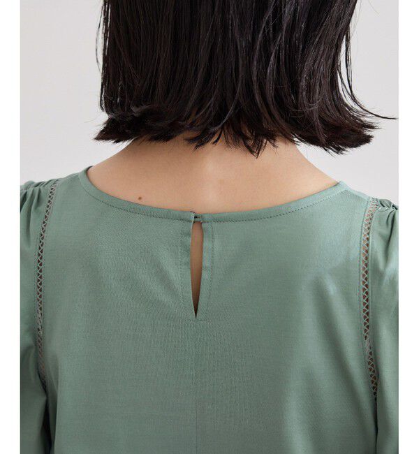 ROPE「【洗える】クリア天竺ボリュームスリーブプルオーバー【お仕事・通勤対応】」|Tシャツ・カットソー|