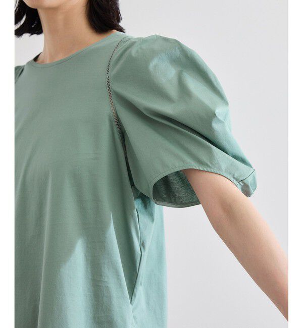 ROPE「【洗える】クリア天竺ボリュームスリーブプルオーバー【お仕事・通勤対応】」|Tシャツ・カットソー|