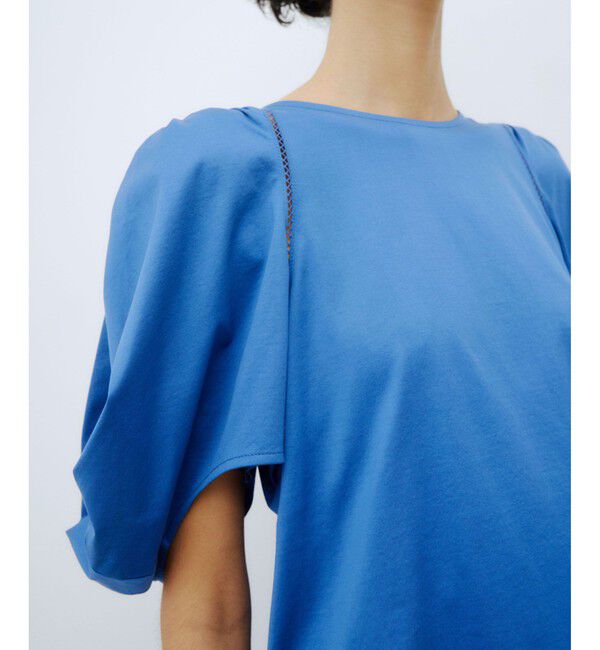 ROPE「【洗える】クリア天竺ボリュームスリーブプルオーバー【お仕事・通勤対応】」|Tシャツ・カットソー|