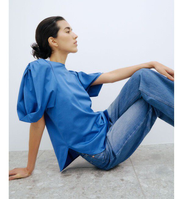 ROPE「【洗える】クリア天竺ボリュームスリーブプルオーバー【お仕事・通勤対応】」|Tシャツ・カットソー|