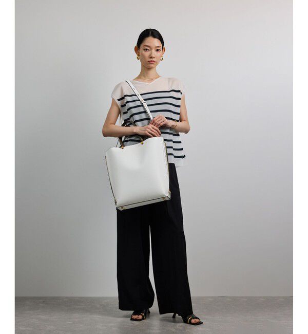 ROPE「【洗える】シャイニーフレンチスリーブプルオーバー」|シャツ・ブラウス|