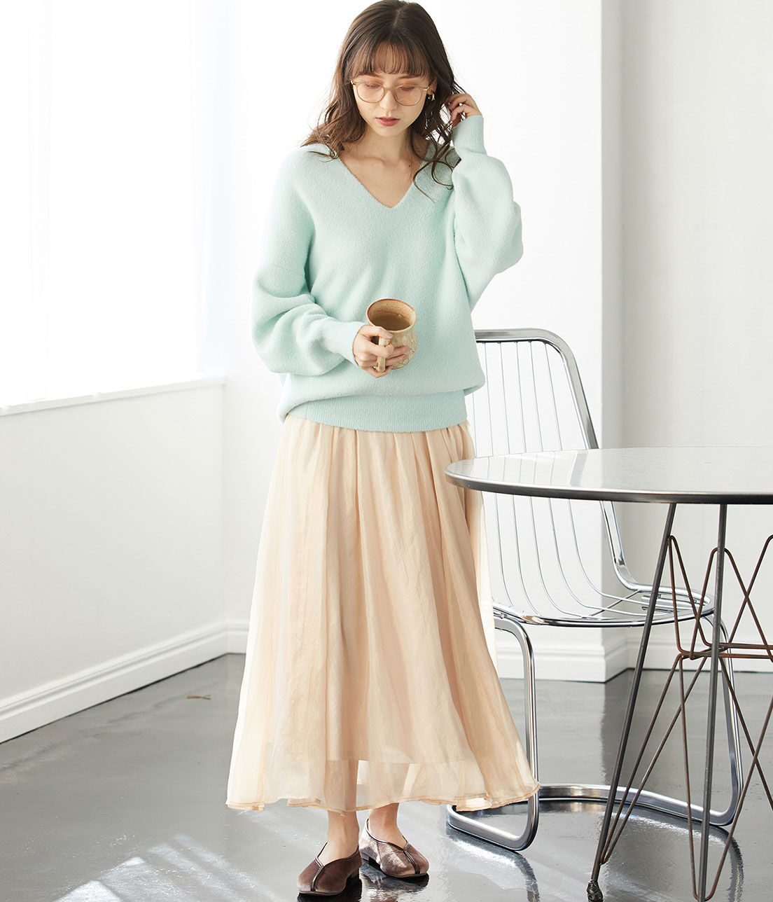 Juze「【抗菌・保湿】チャイナシューズ」|バレエシューズ|