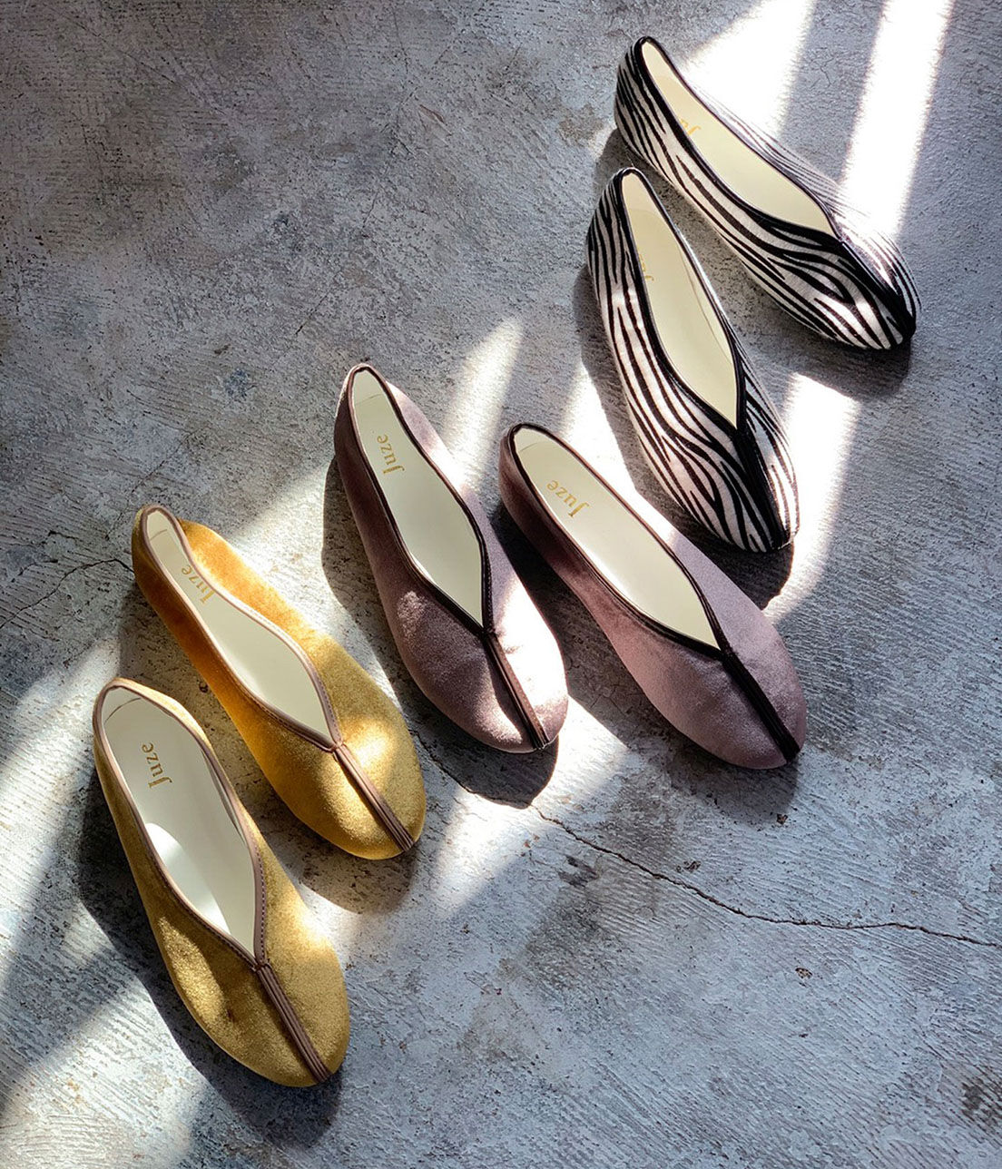 Juze「【抗菌・保湿】チャイナシューズ」|バレエシューズ|