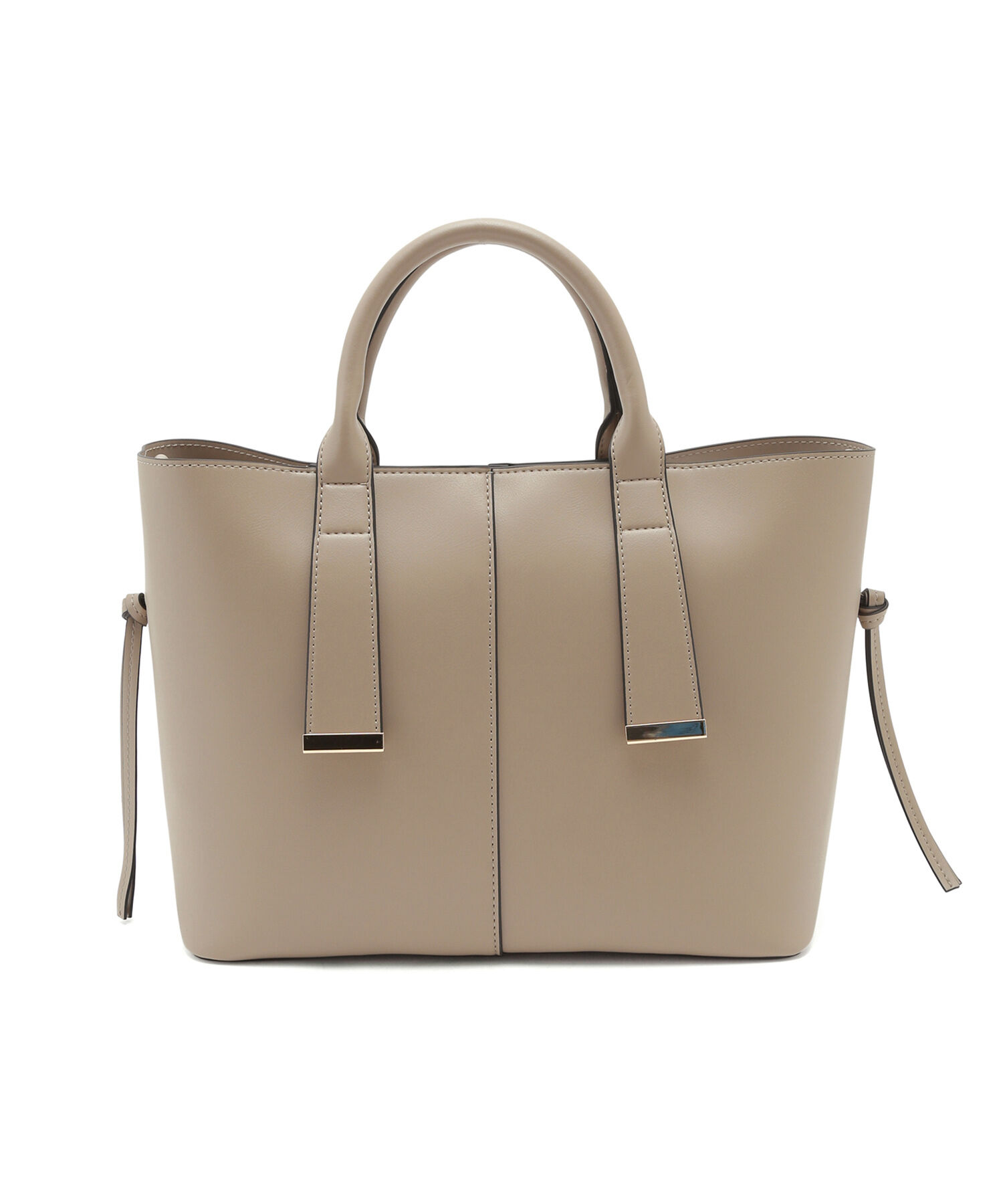 VIS「【A4対応】【3WAY】ゴールド金具付きノットトートバッグ」|トートバッグ|