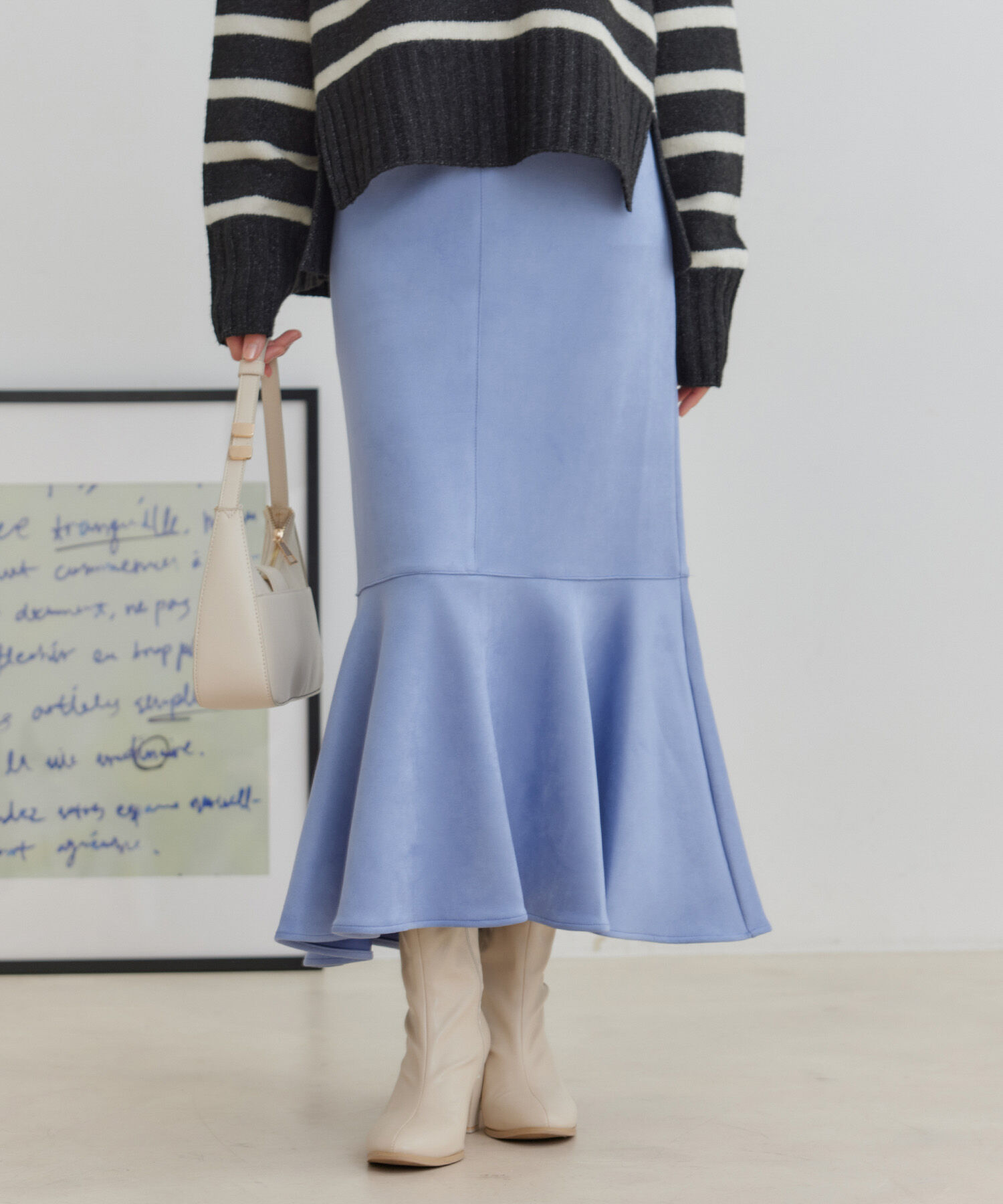 VIS「【洗える】エコスエードマーメイドロングスカート」|スカート|