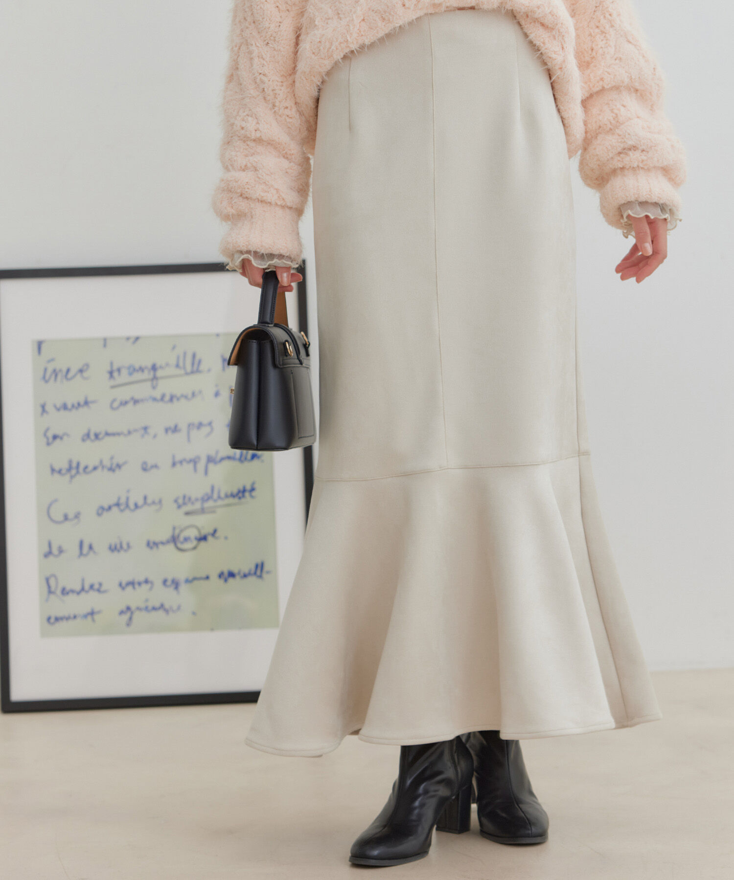 VIS「【洗える】エコスエードマーメイドロングスカート」|スカート|