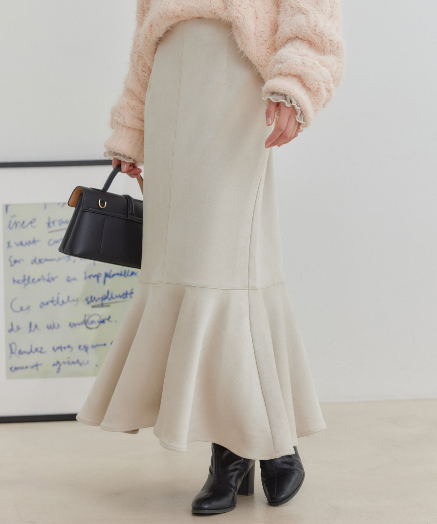 VIS「【洗える】エコスエードマーメイドロングスカート」|スカート|