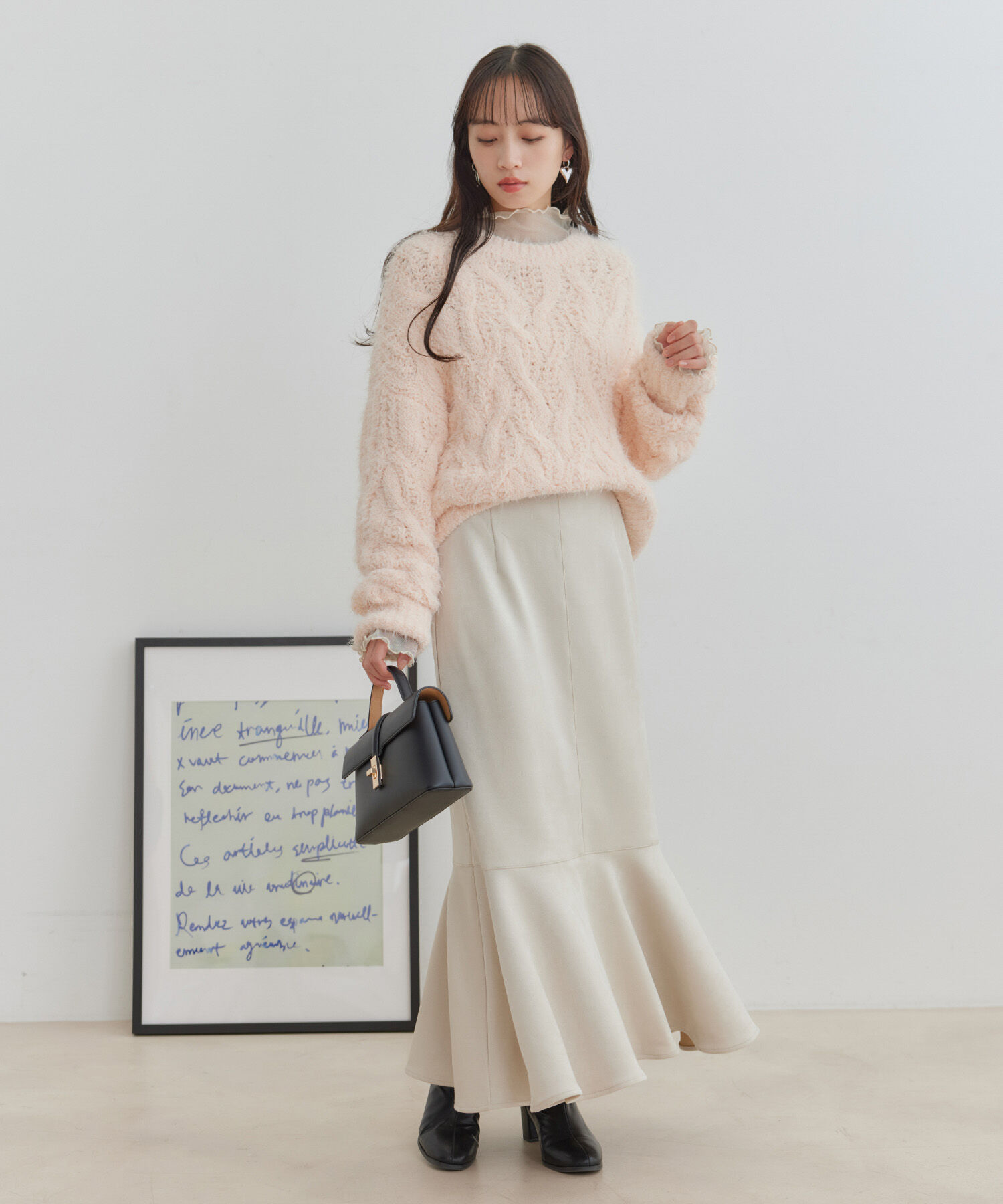 VIS「【洗える】エコスエードマーメイドロングスカート」|スカート|