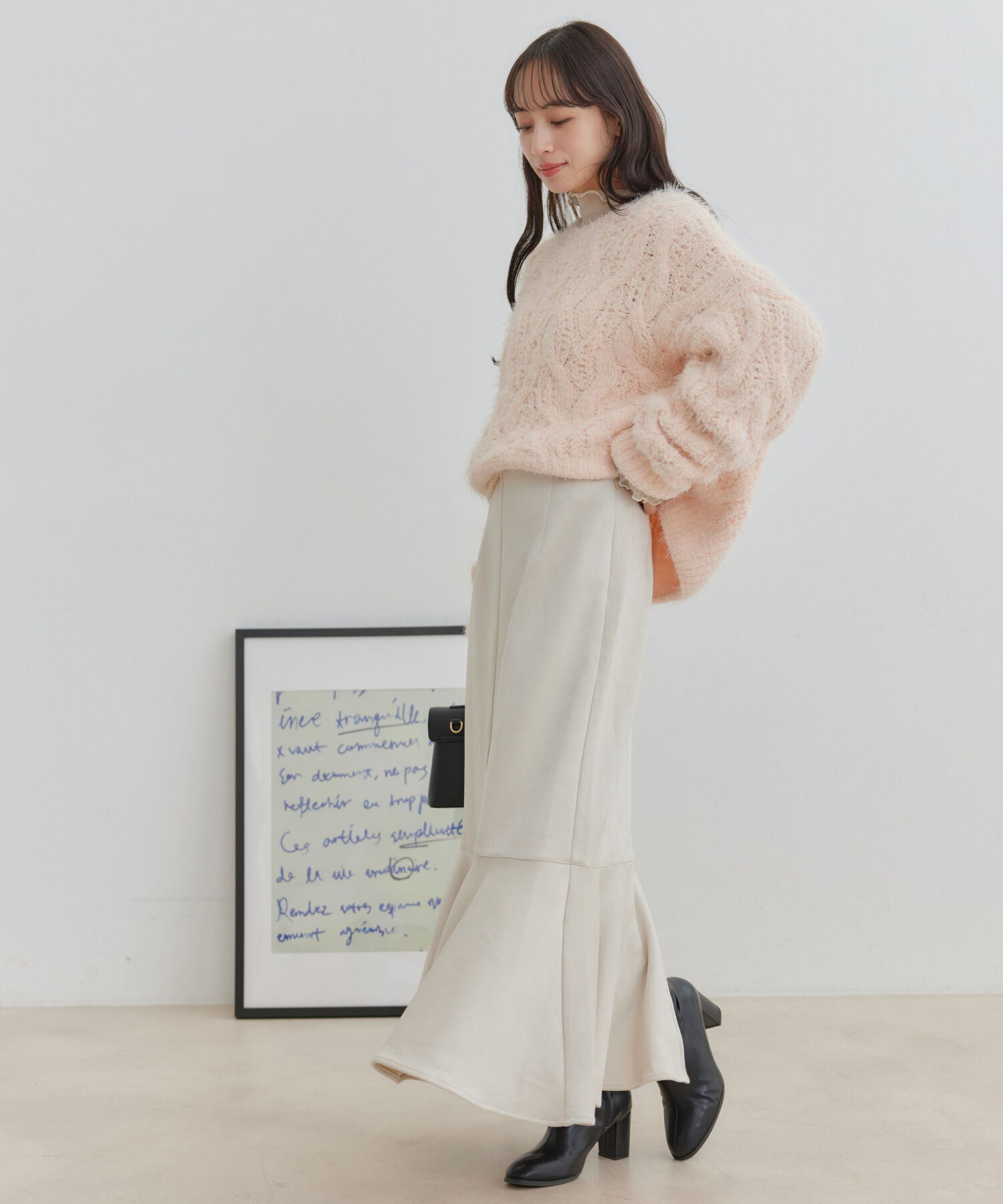 VIS「【洗える】エコスエードマーメイドロングスカート」|スカート|