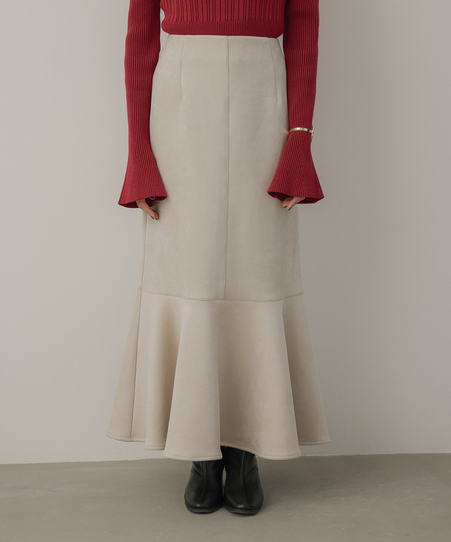 VIS「【洗える】エコスエードマーメイドロングスカート」|スカート|