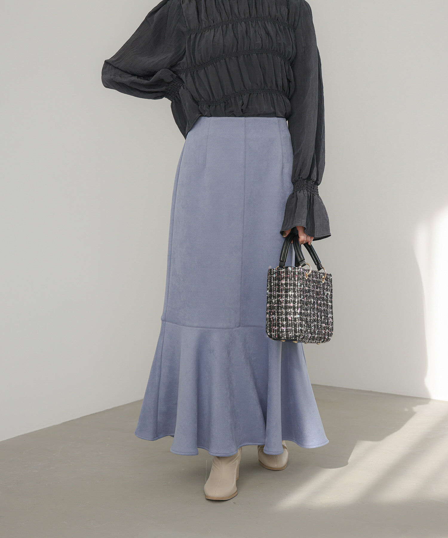 VIS「【洗える】エコスエードマーメイドロングスカート」|スカート|