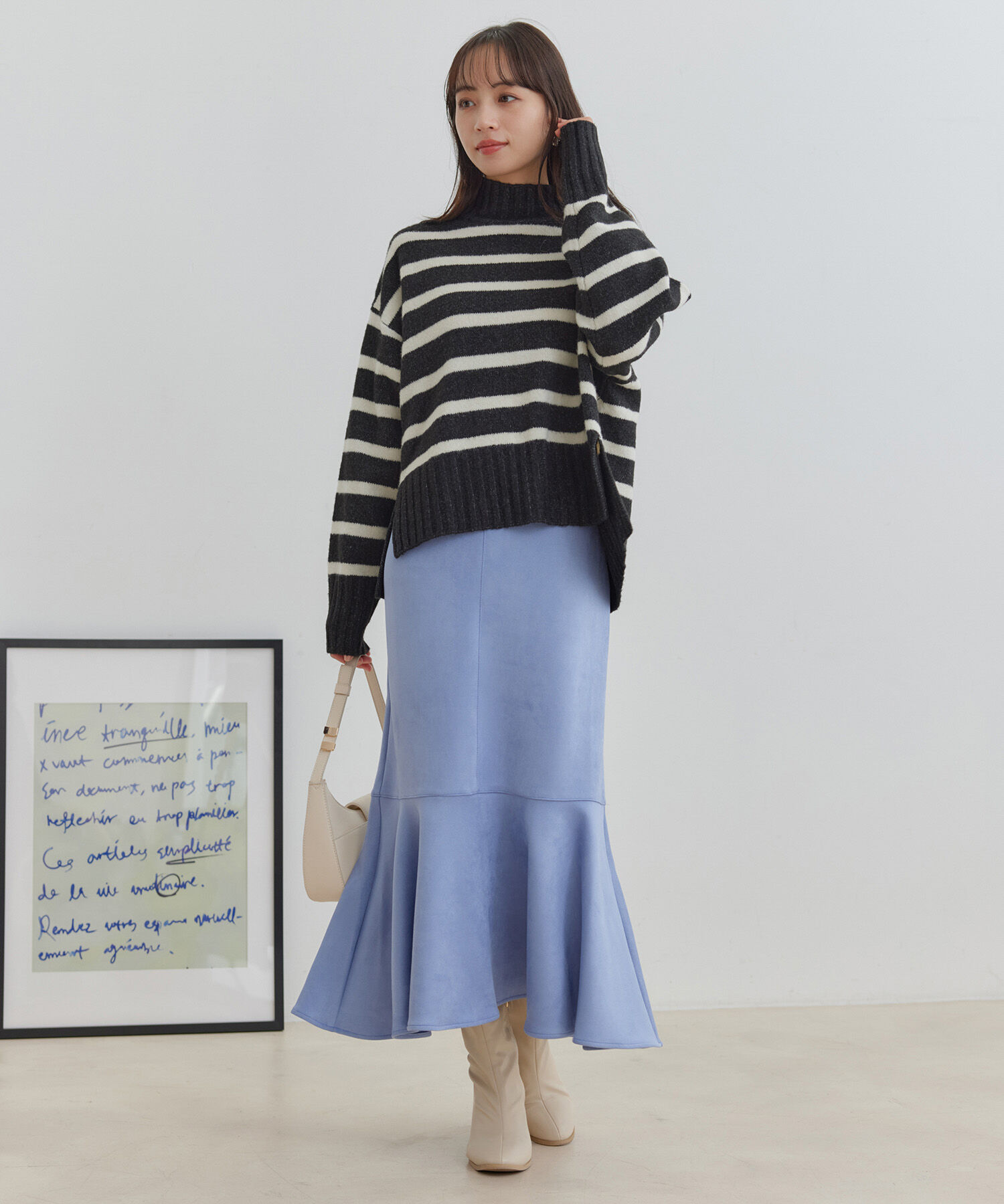 VIS「【洗える】エコスエードマーメイドロングスカート」|スカート|