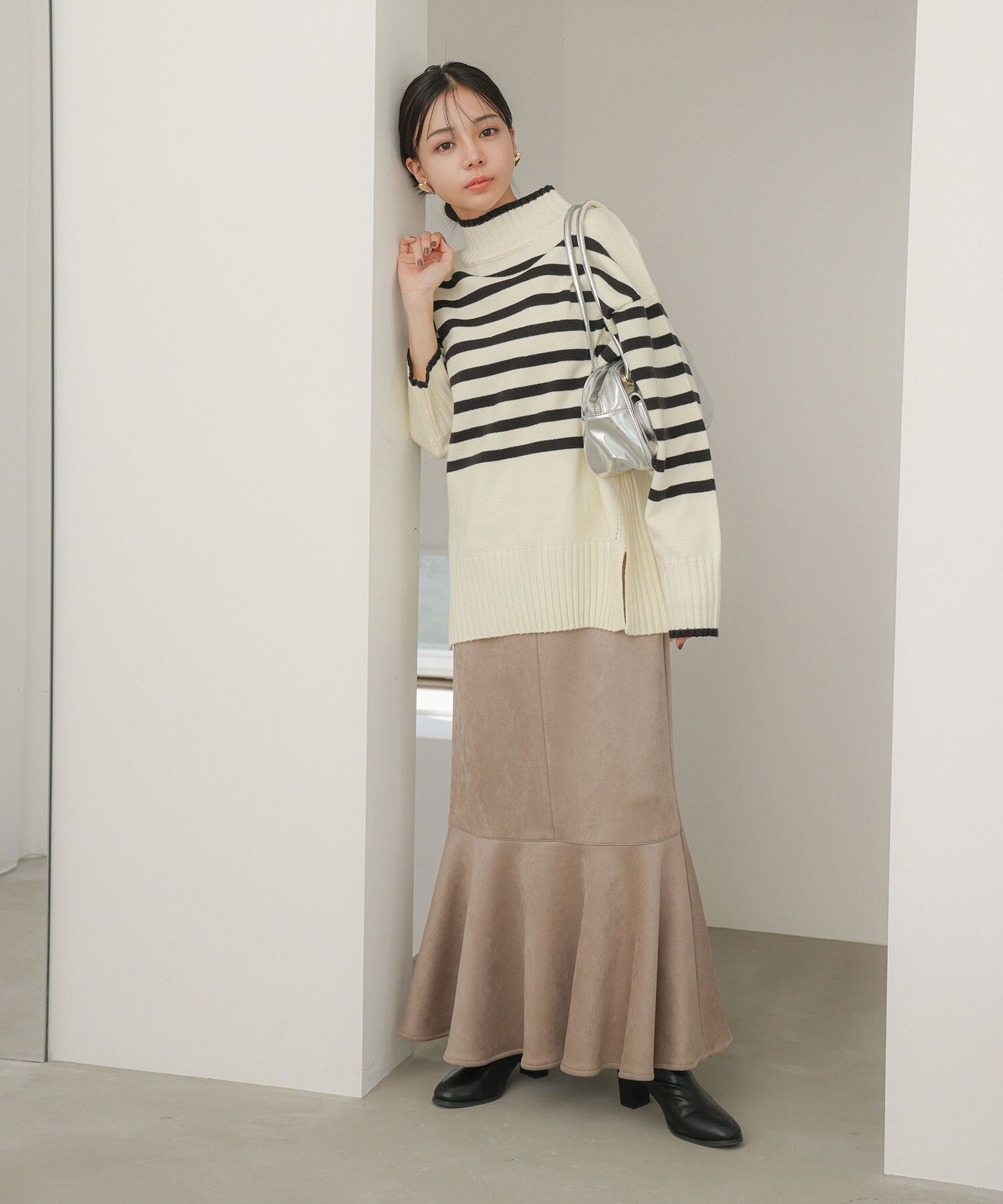 VIS「【洗える】エコスエードマーメイドロングスカート」|スカート|