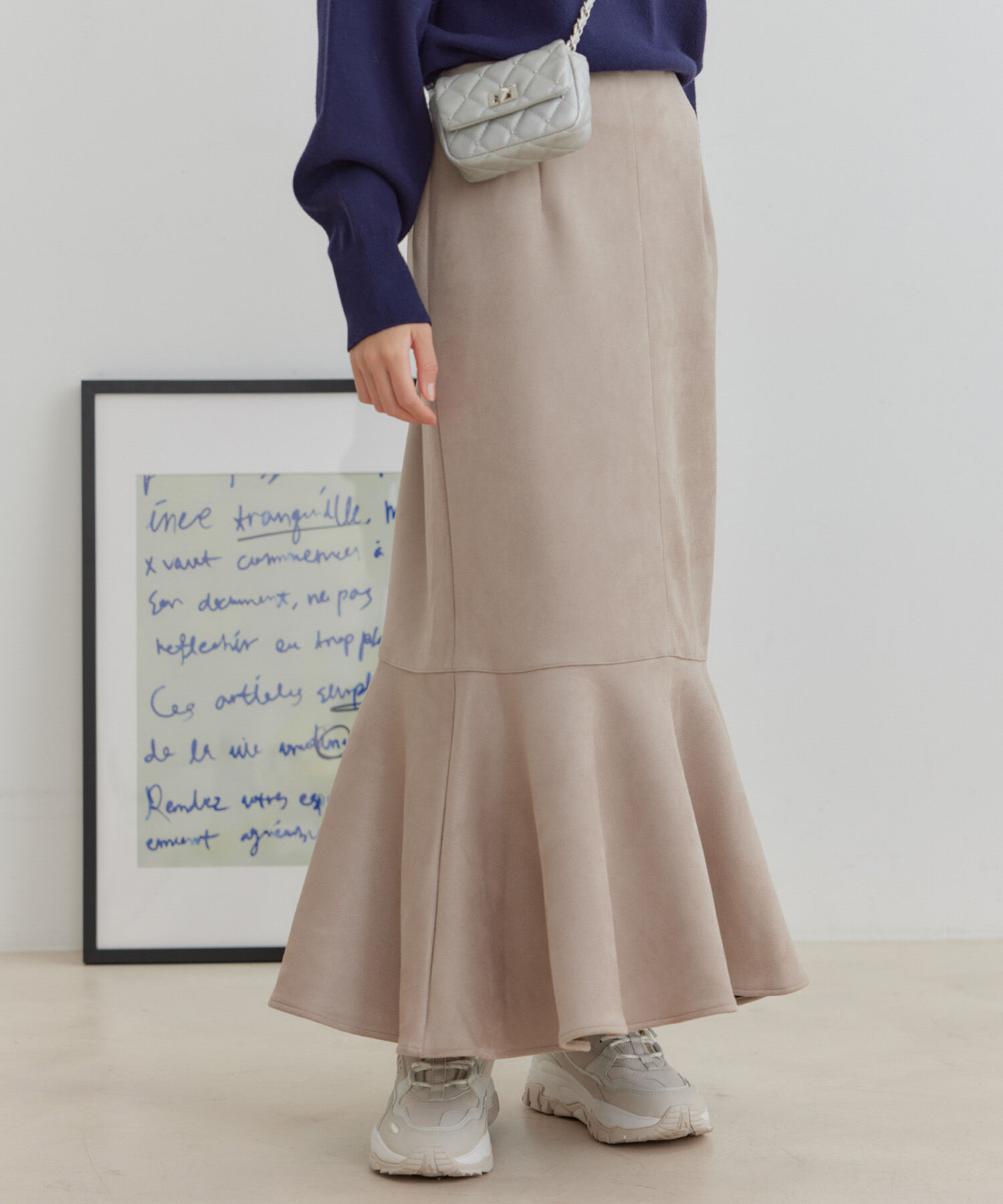 VIS「【洗える】エコスエードマーメイドロングスカート」|スカート|