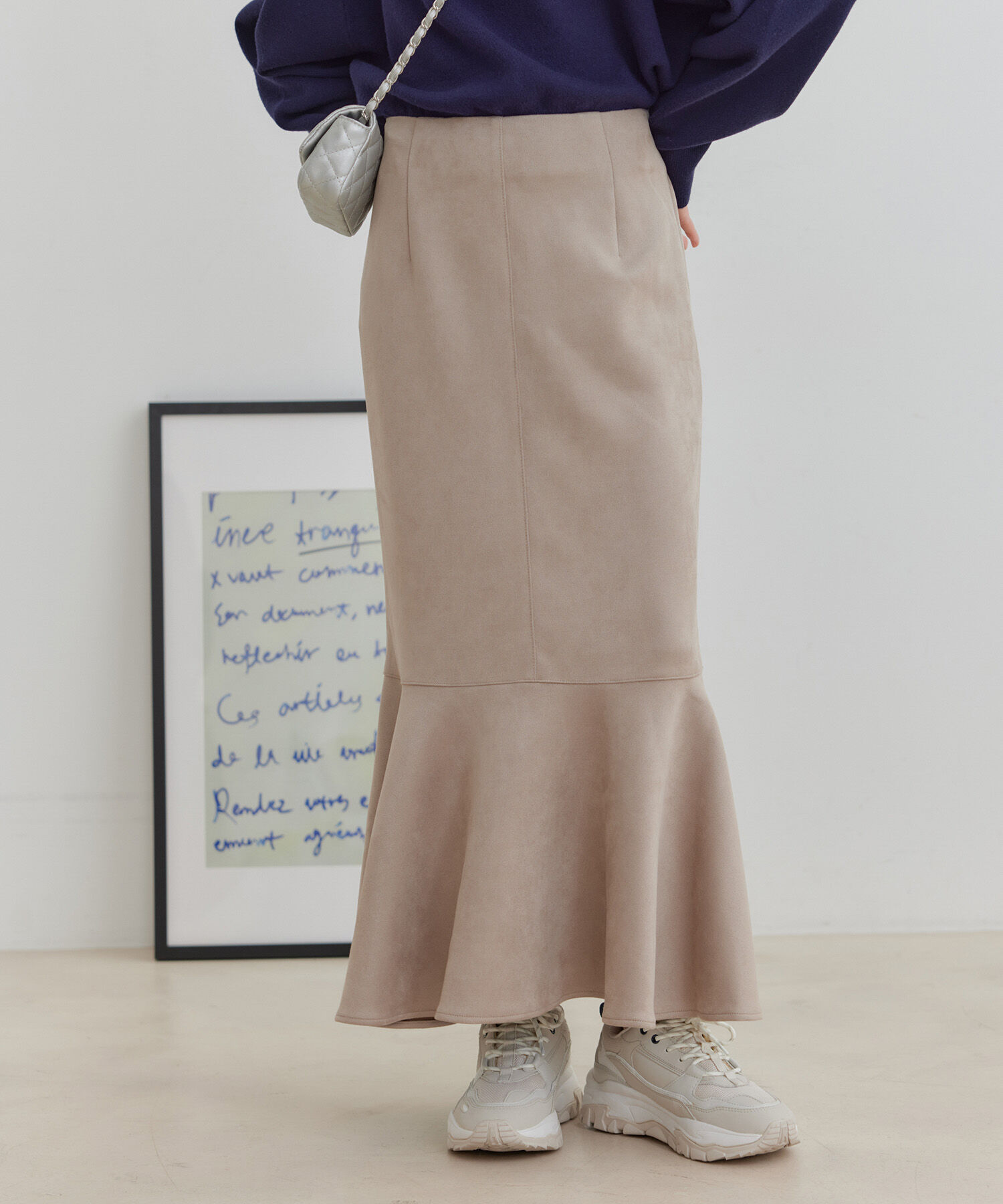 VIS「【洗える】エコスエードマーメイドロングスカート」|スカート|