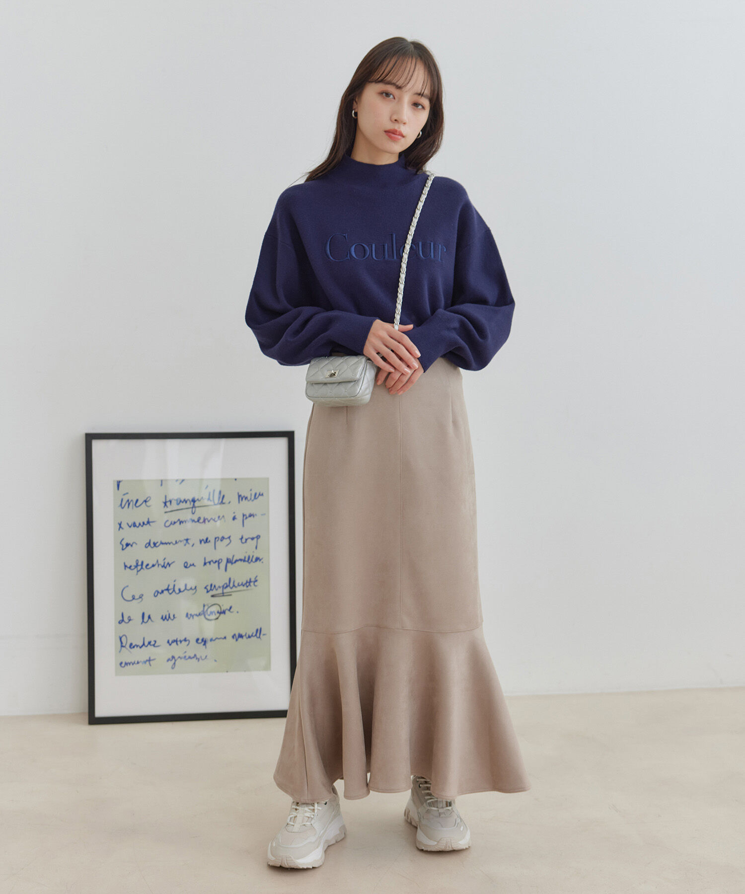 VIS「【洗える】エコスエードマーメイドロングスカート」|スカート|