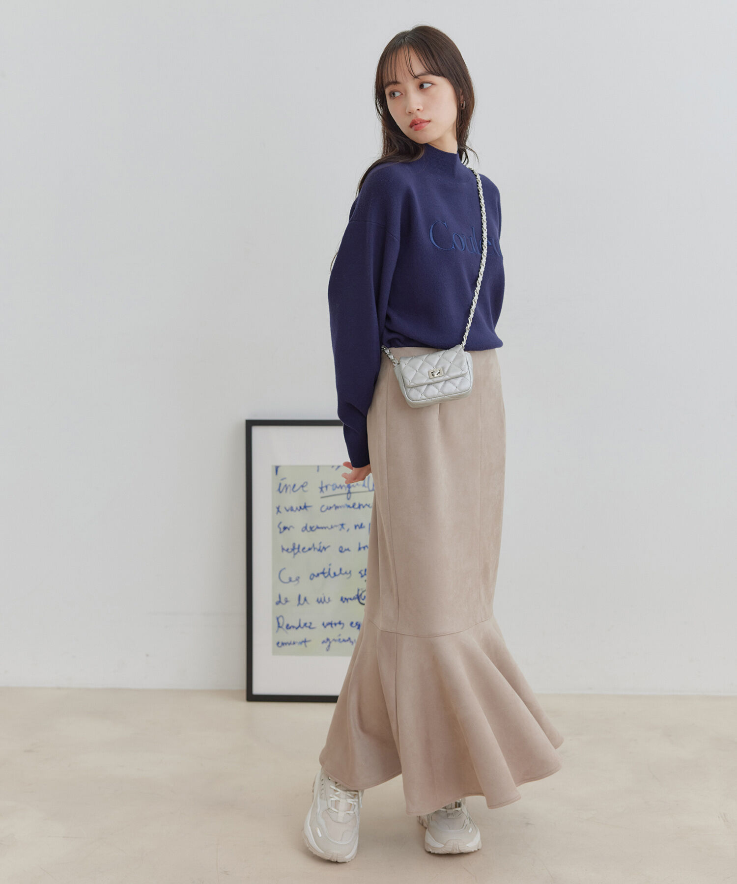 VIS「【洗える】エコスエードマーメイドロングスカート」|スカート|