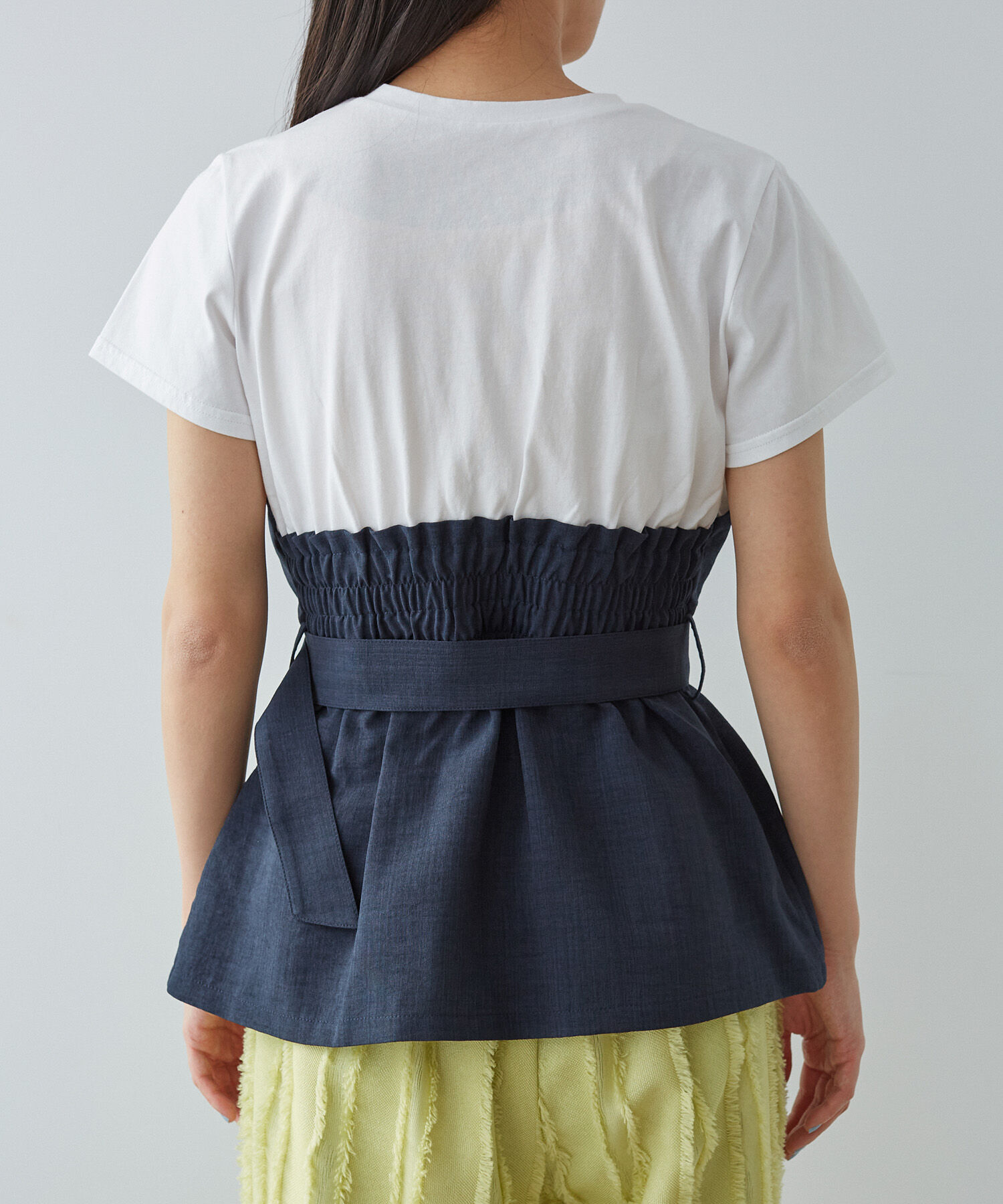 VIS「【接触冷感・洗える】美easyコルセットドッキングプルオーバー」|Tシャツ・カットソー|