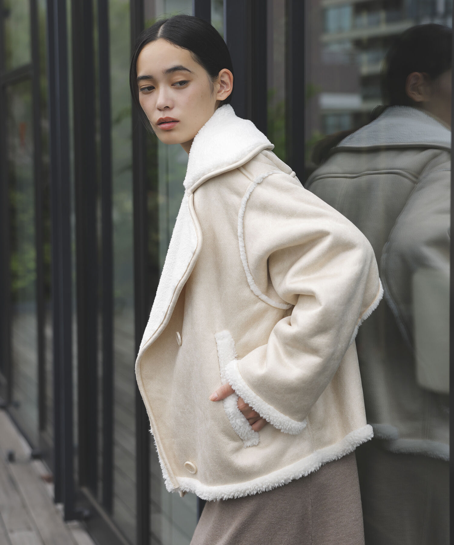 VIS「切替ディテールエコムートンフライトジャケット」|その他|