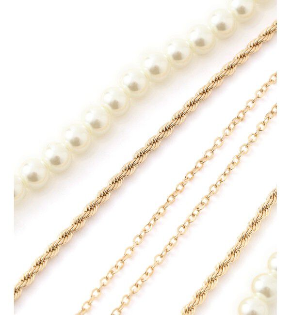 VIS「ガラスパール3連ネックレス」|ネックレス|