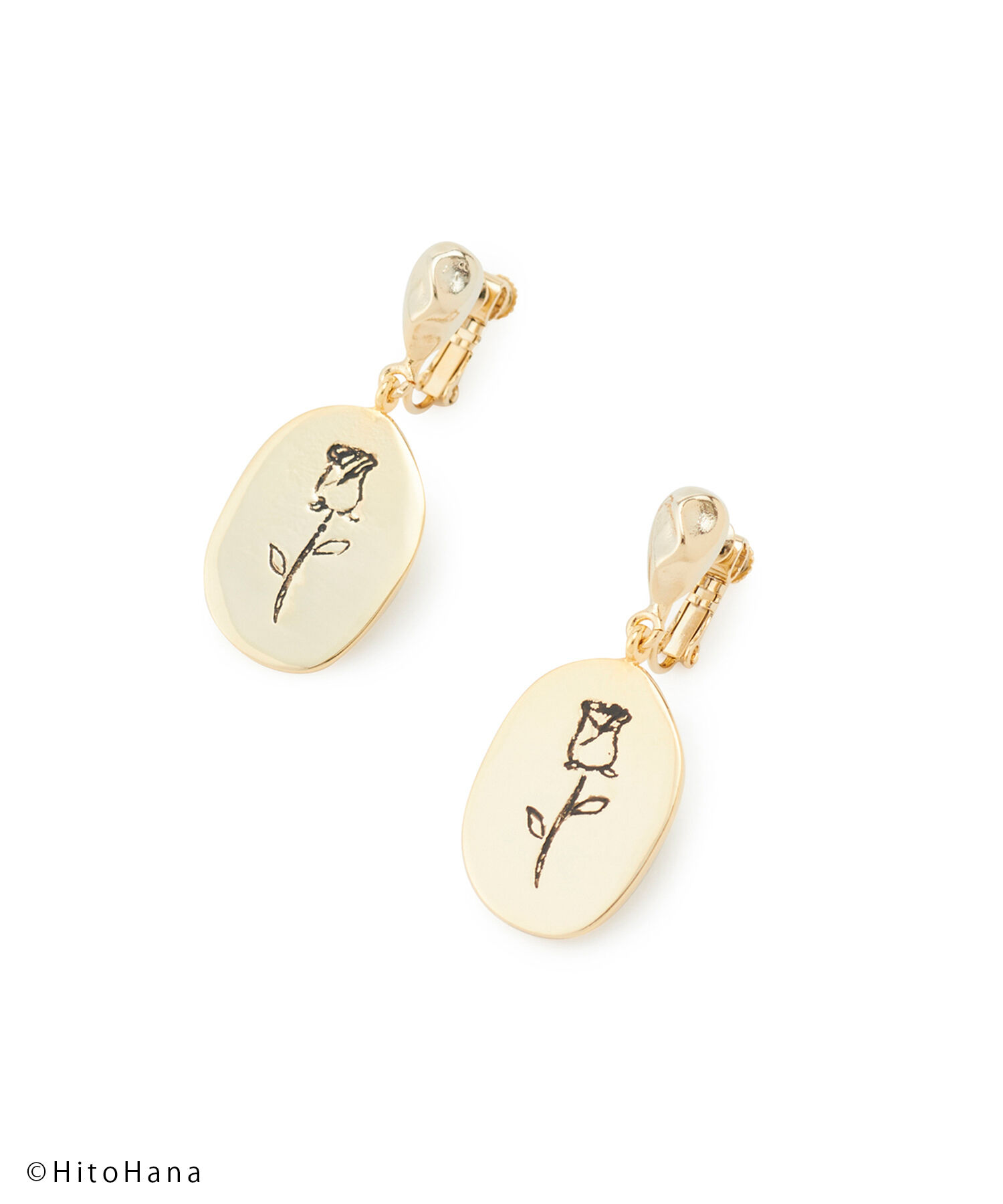 ROPE PICNIC PASSAGE「【HitoHana&times;ROPE' PICNIC】フラワープレートイヤリング」|イヤリング|
