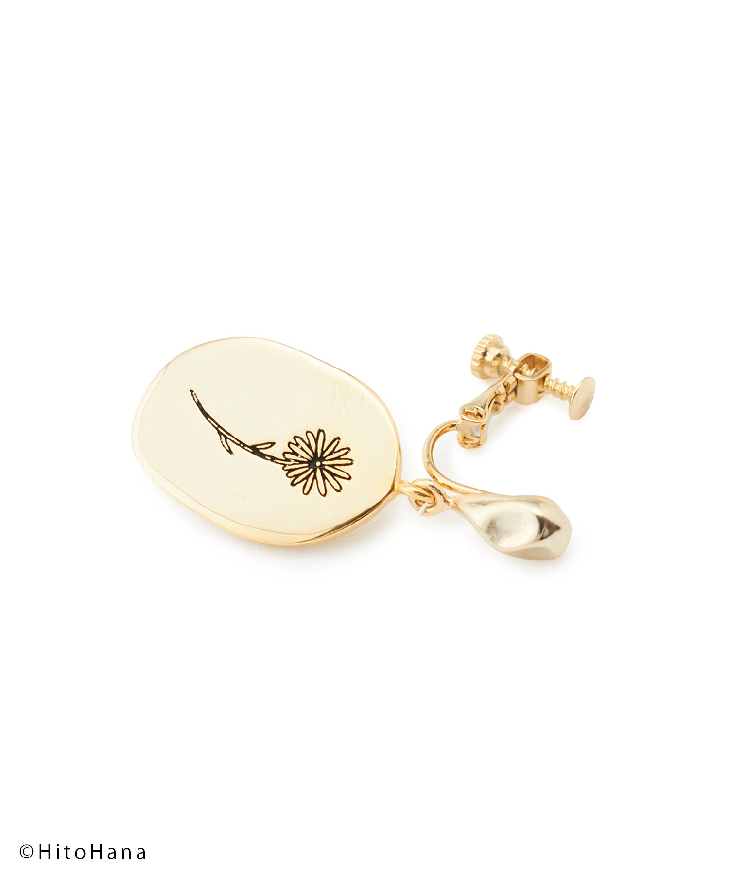 ROPE PICNIC PASSAGE「【HitoHana&times;ROPE' PICNIC】フラワープレートイヤリング」|イヤリング|