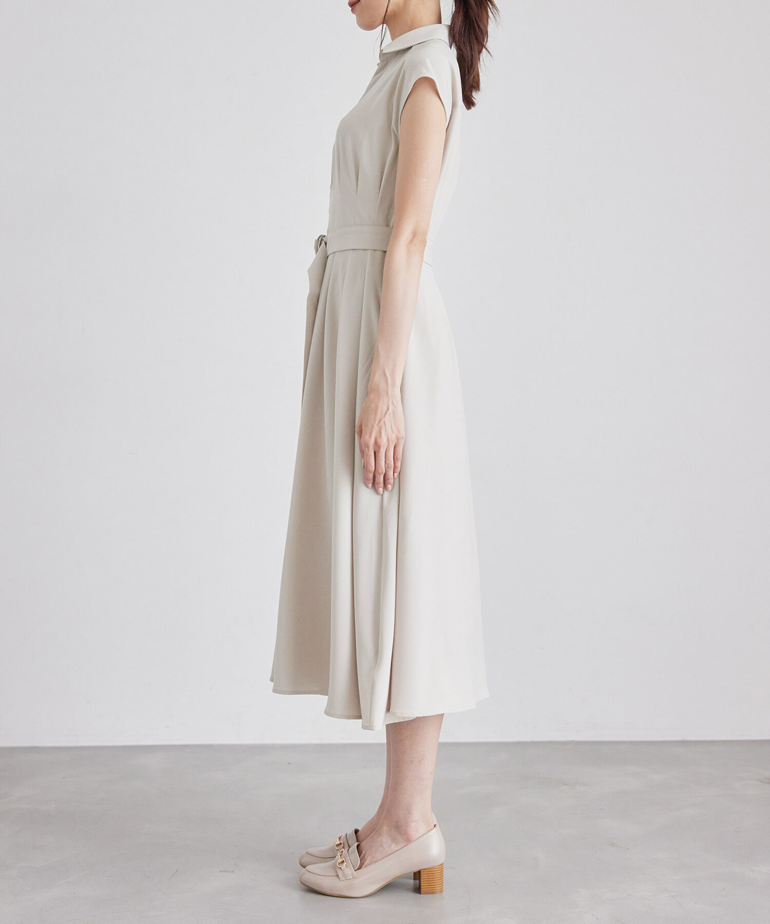 Rope&rsquo;Picnic「【3サイズ展開】シャツコンシャスフレンチスリーブワンピース」|その他|