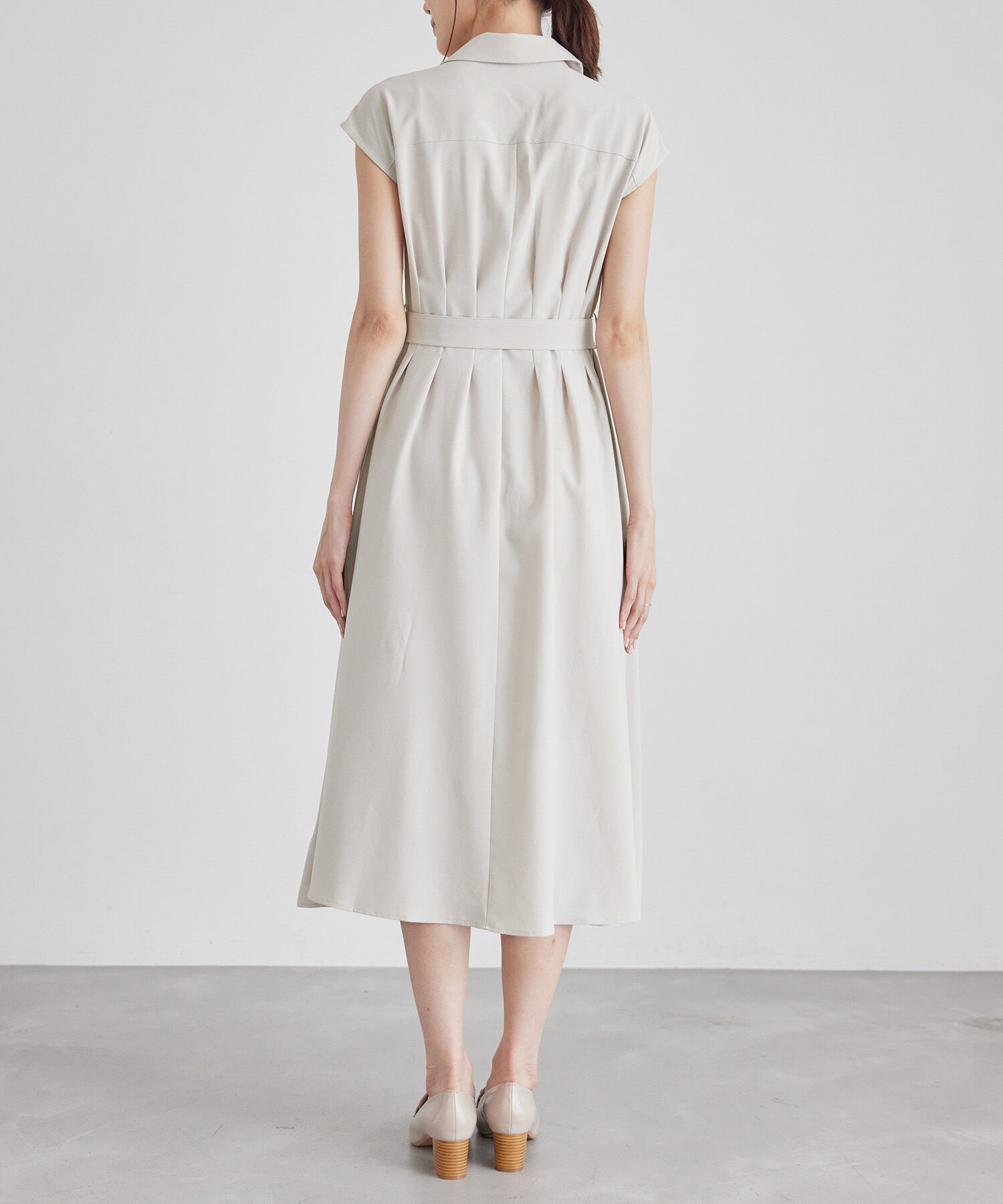 Rope&rsquo;Picnic「【3サイズ展開】シャツコンシャスフレンチスリーブワンピース」|その他|