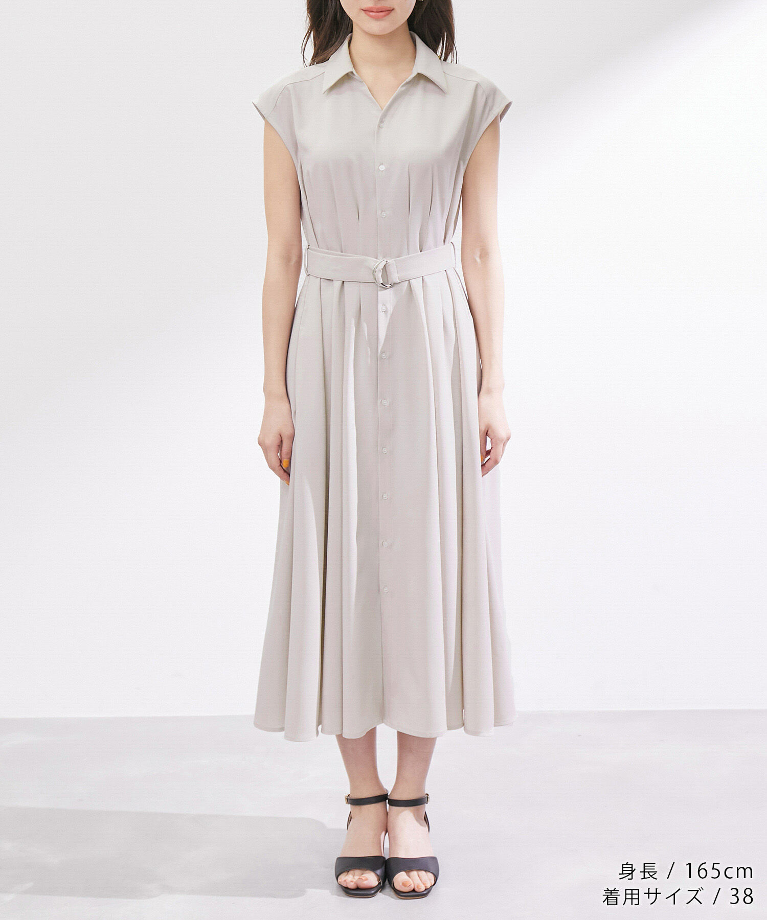 Rope&rsquo;Picnic「【3サイズ展開】シャツコンシャスフレンチスリーブワンピース」|その他|