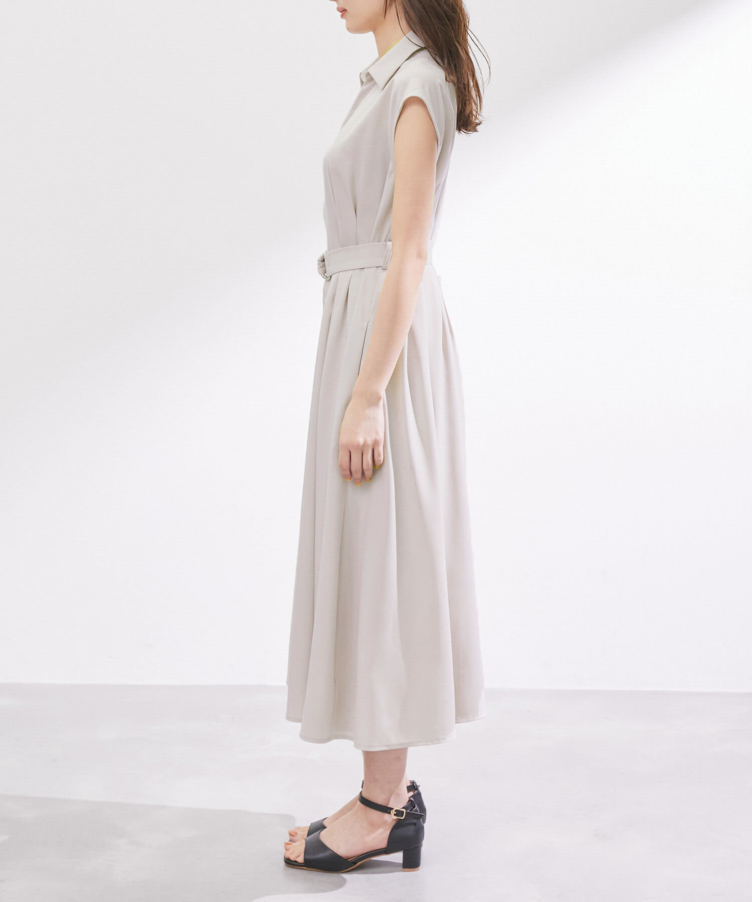 Rope&rsquo;Picnic「【3サイズ展開】シャツコンシャスフレンチスリーブワンピース」|その他|