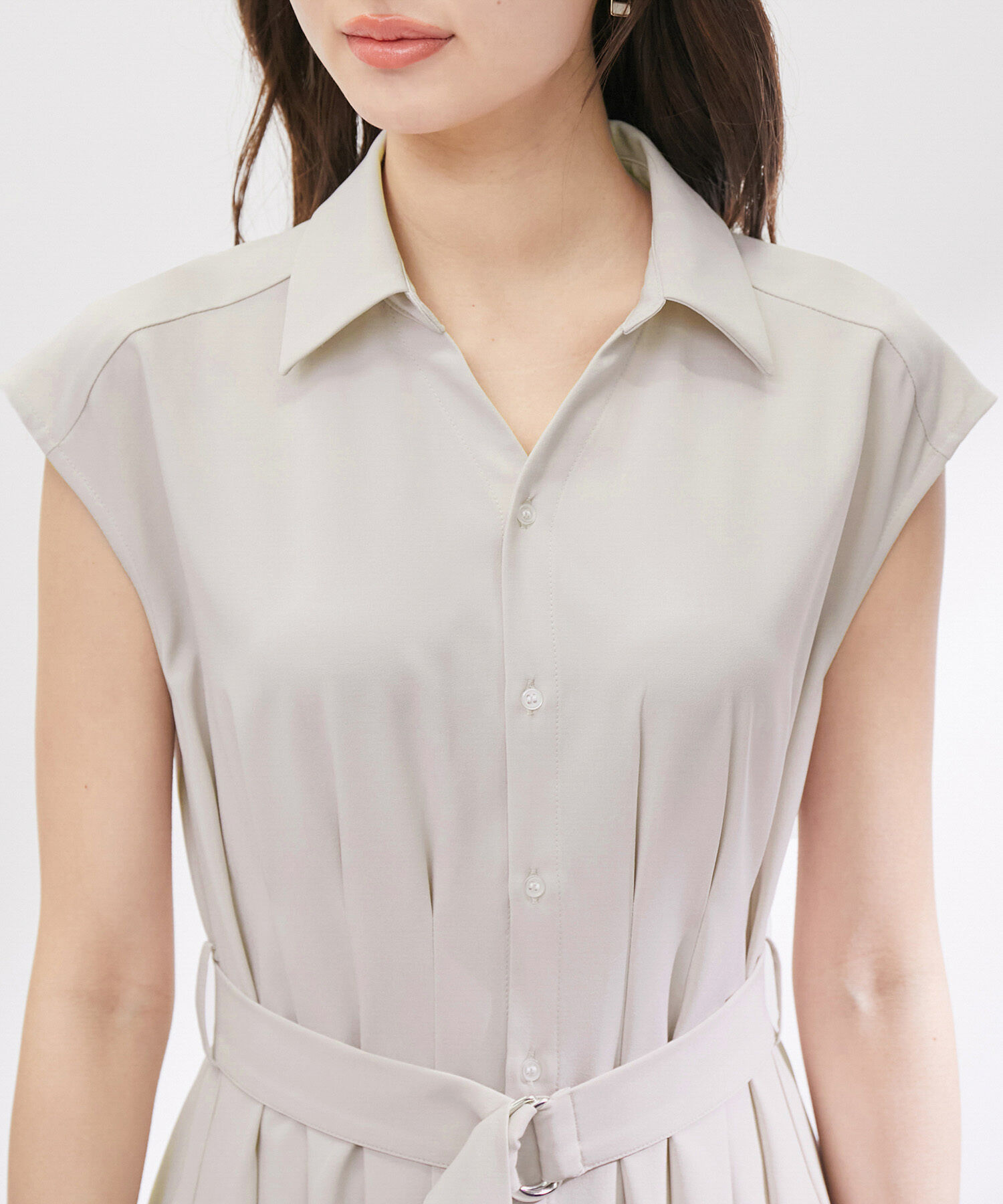 Rope&rsquo;Picnic「【3サイズ展開】シャツコンシャスフレンチスリーブワンピース」|その他|