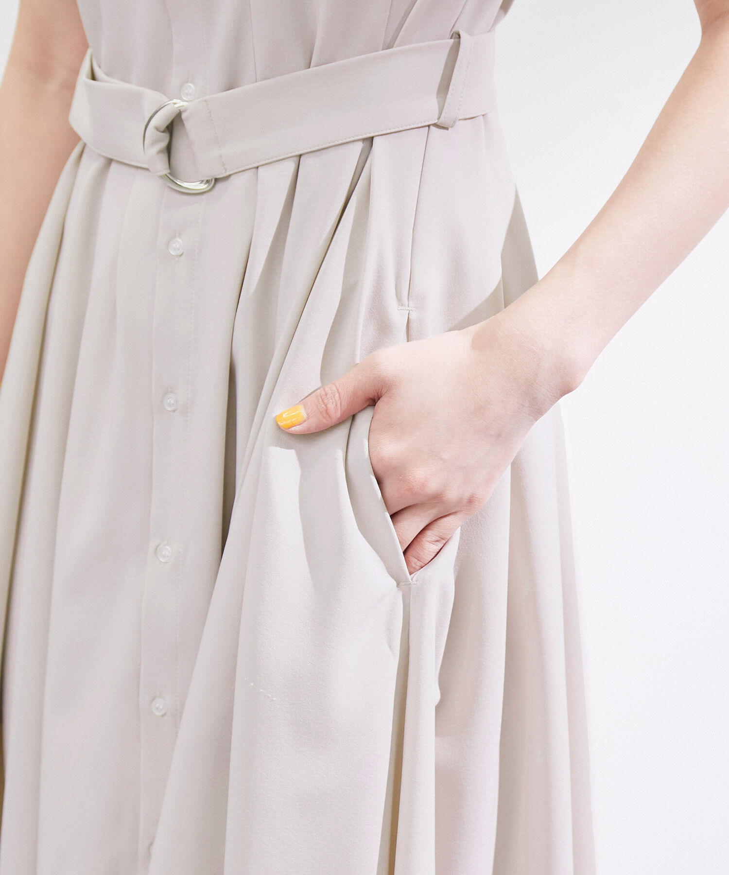 Rope&rsquo;Picnic「【3サイズ展開】シャツコンシャスフレンチスリーブワンピース」|その他|