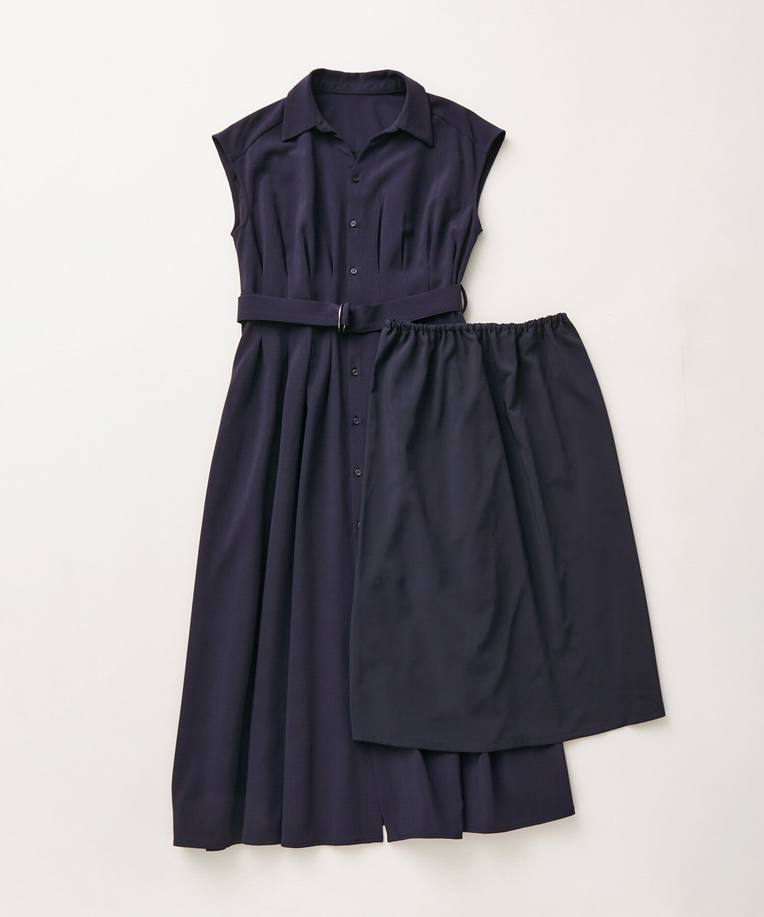 Rope&rsquo;Picnic「【3サイズ展開】シャツコンシャスフレンチスリーブワンピース」|その他|