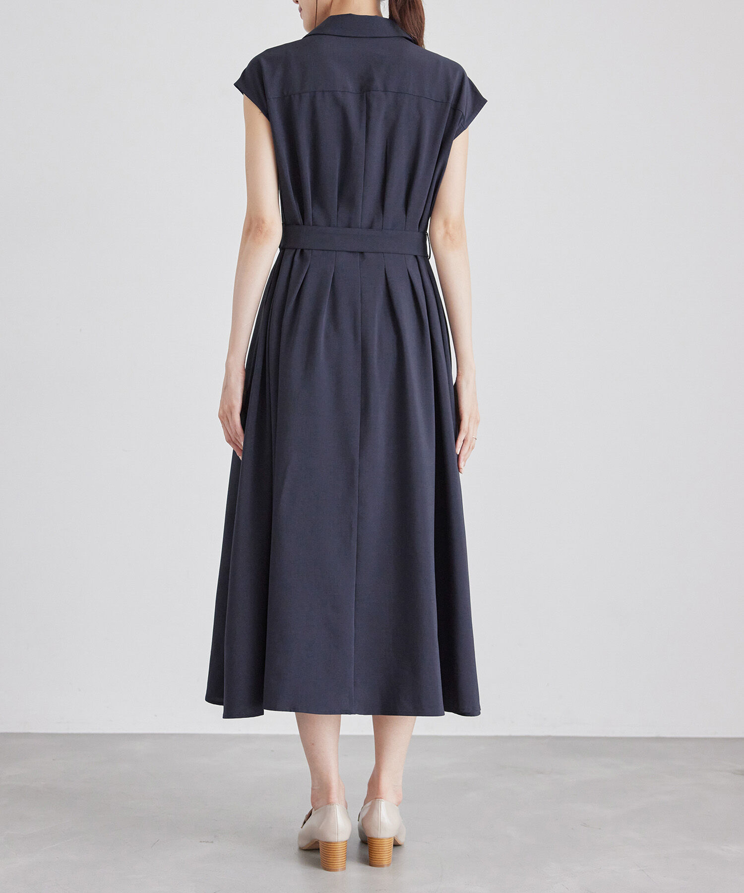 Rope&rsquo;Picnic「【3サイズ展開】シャツコンシャスフレンチスリーブワンピース」|その他|