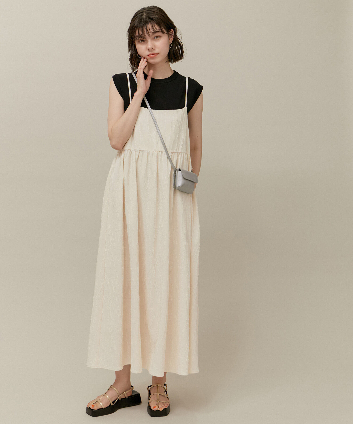 ROPE' PICNIC R「バッグオープンキャミワンピース/リンクコーデ」|ワンピース|