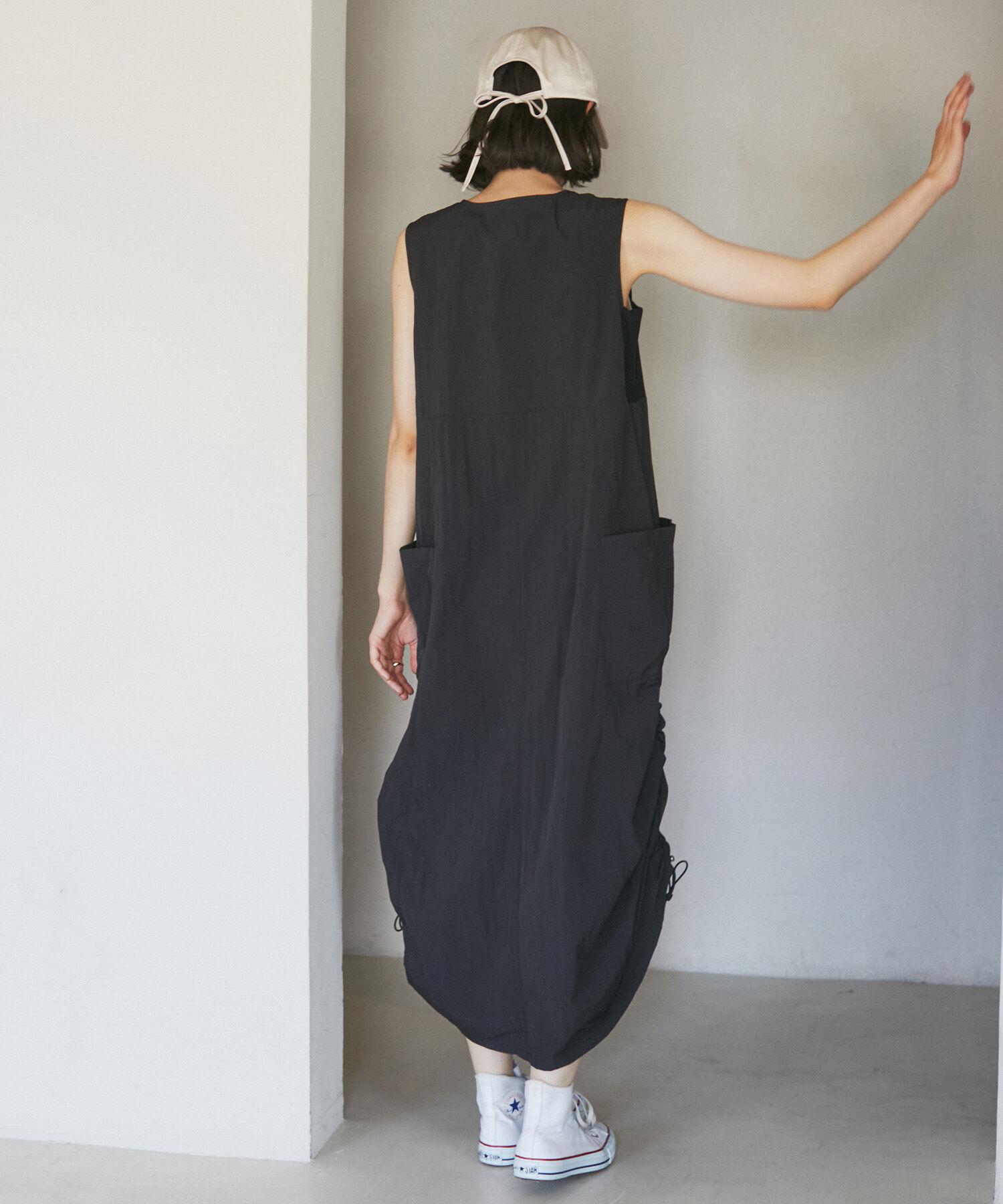 ROPE' PICNIC R「フロントジップサイドリブワンピース/撥水加工・リンクコーデ」|ワンピース|