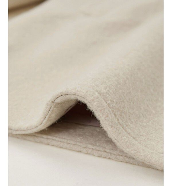 Rope&rsquo;Picnic「【WEB限定カラー:ブラック】ラムライク/チェックオーバーPコート」|ピーコート|