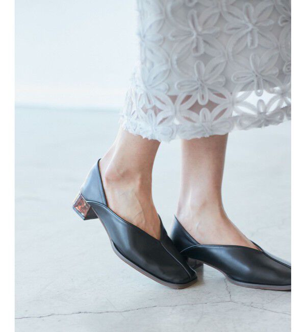 ROPE PICNIC PASSAGE「スクエアトゥセンターシーム甲深バブーシュ」|パンプス|クロサブ