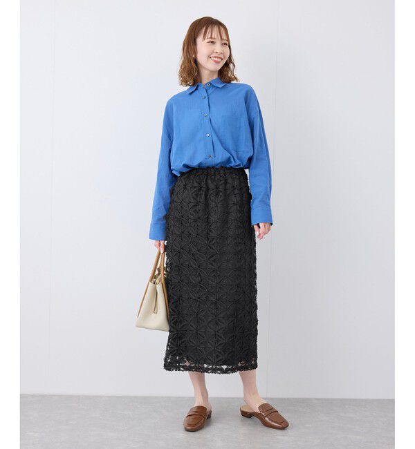 Rope&rsquo;Picnic「フラワーチュールレースアイラインスカート」|スカート|