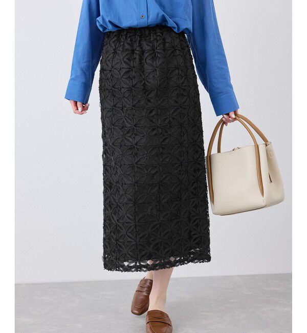 Rope&rsquo;Picnic「フラワーチュールレースアイラインスカート」|スカート|