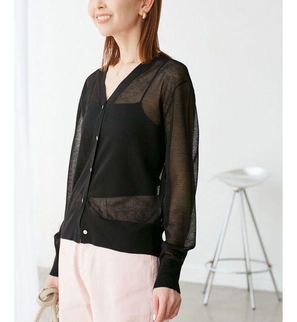 Rope&rsquo;Picnic「LEVITAシアーニットカーディガン」|カーディガン|